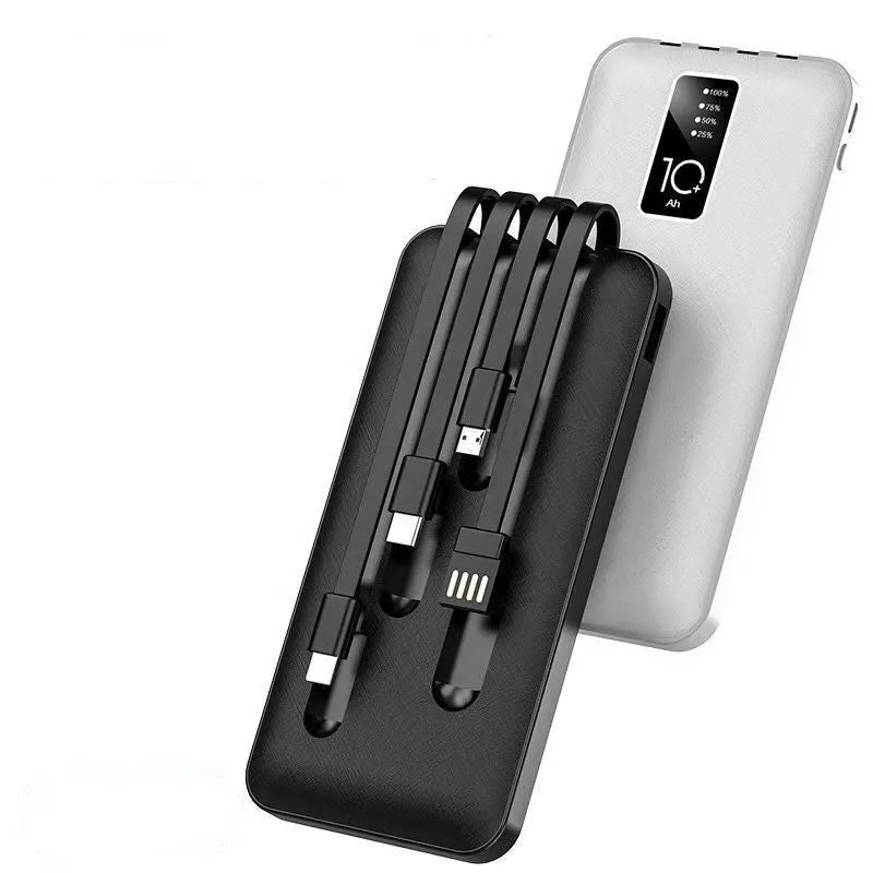 Power Bank J-Cell Original Power Bank 10000 mah for Portable Power Bank 4 Cables Type