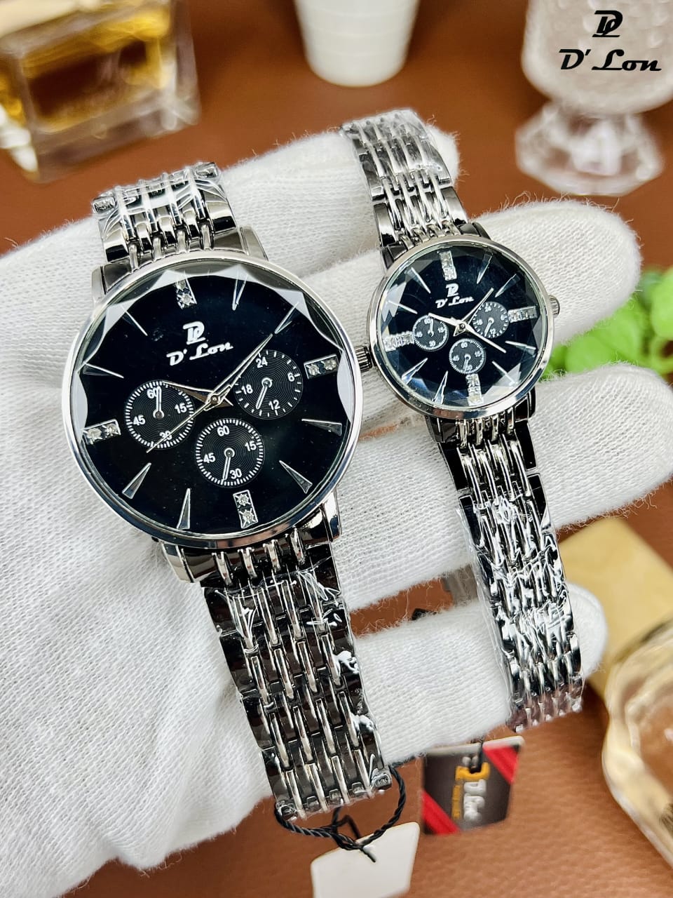 D’Lon Luxury Couple Watch Set Stainless steel