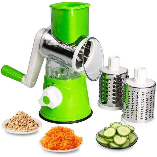Manual Vegetable Cutter Slicer Round ,Grater,3 in1