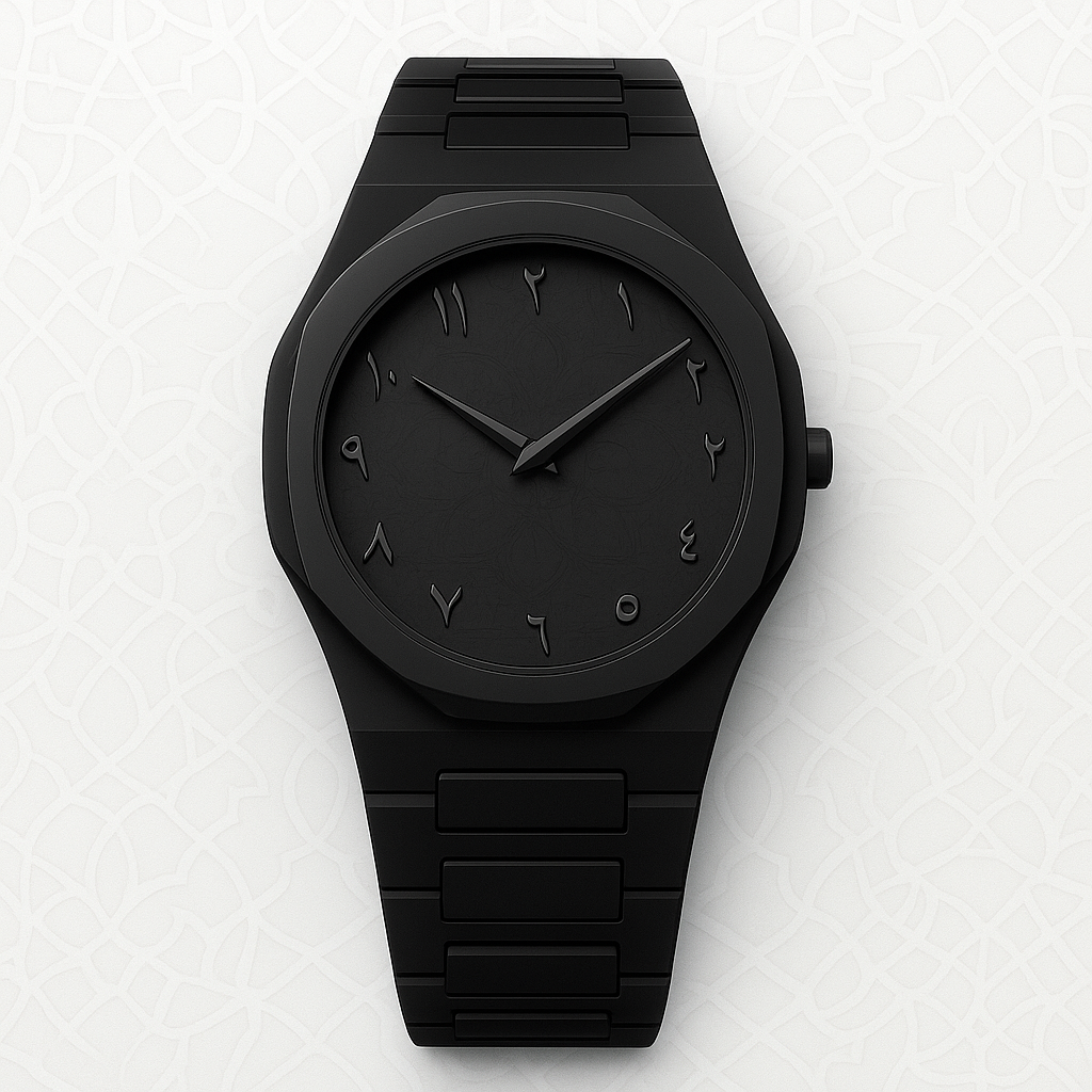 Black Arabic Aura Watch