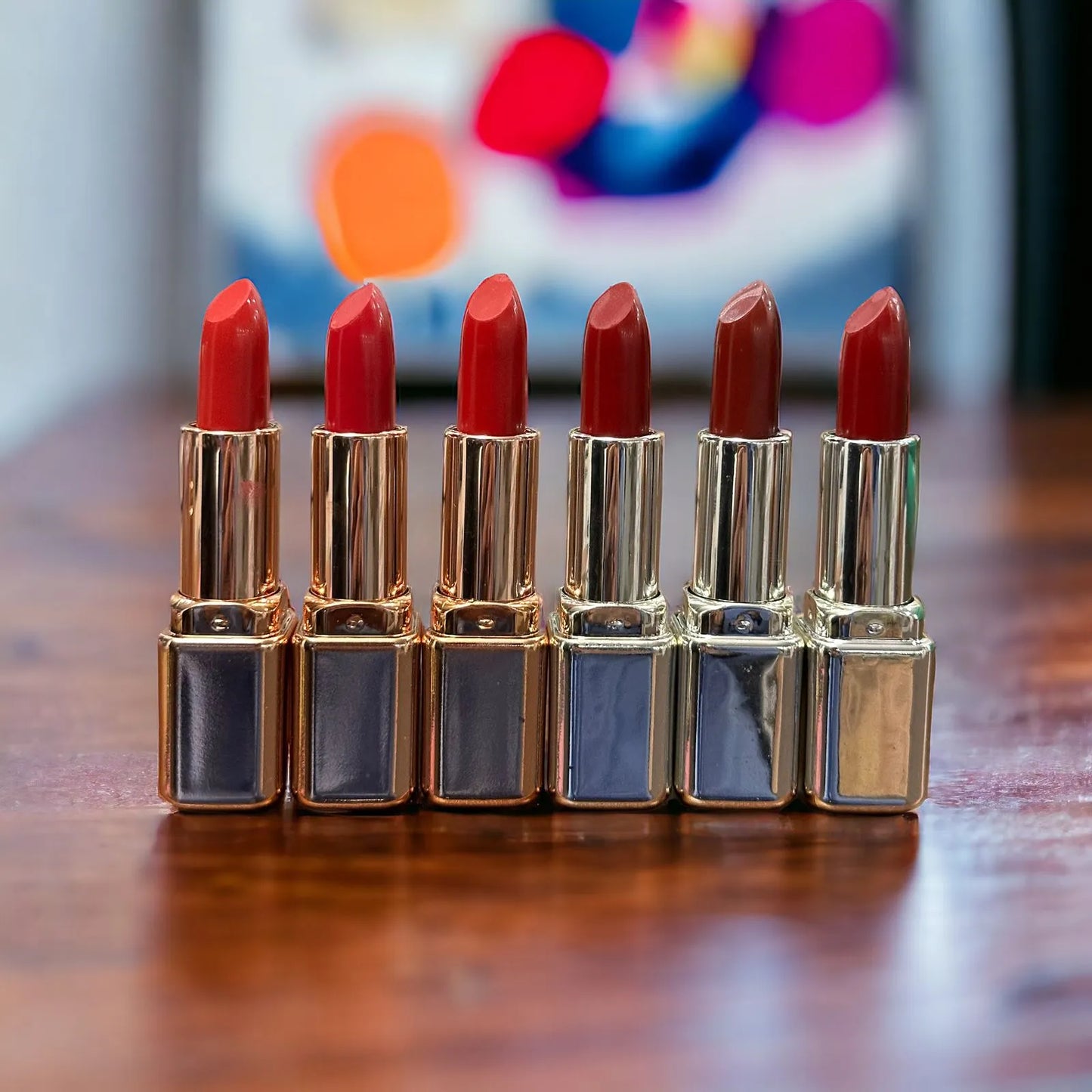 Pack of 6 Matte nude and Red Lipstick Waterproof