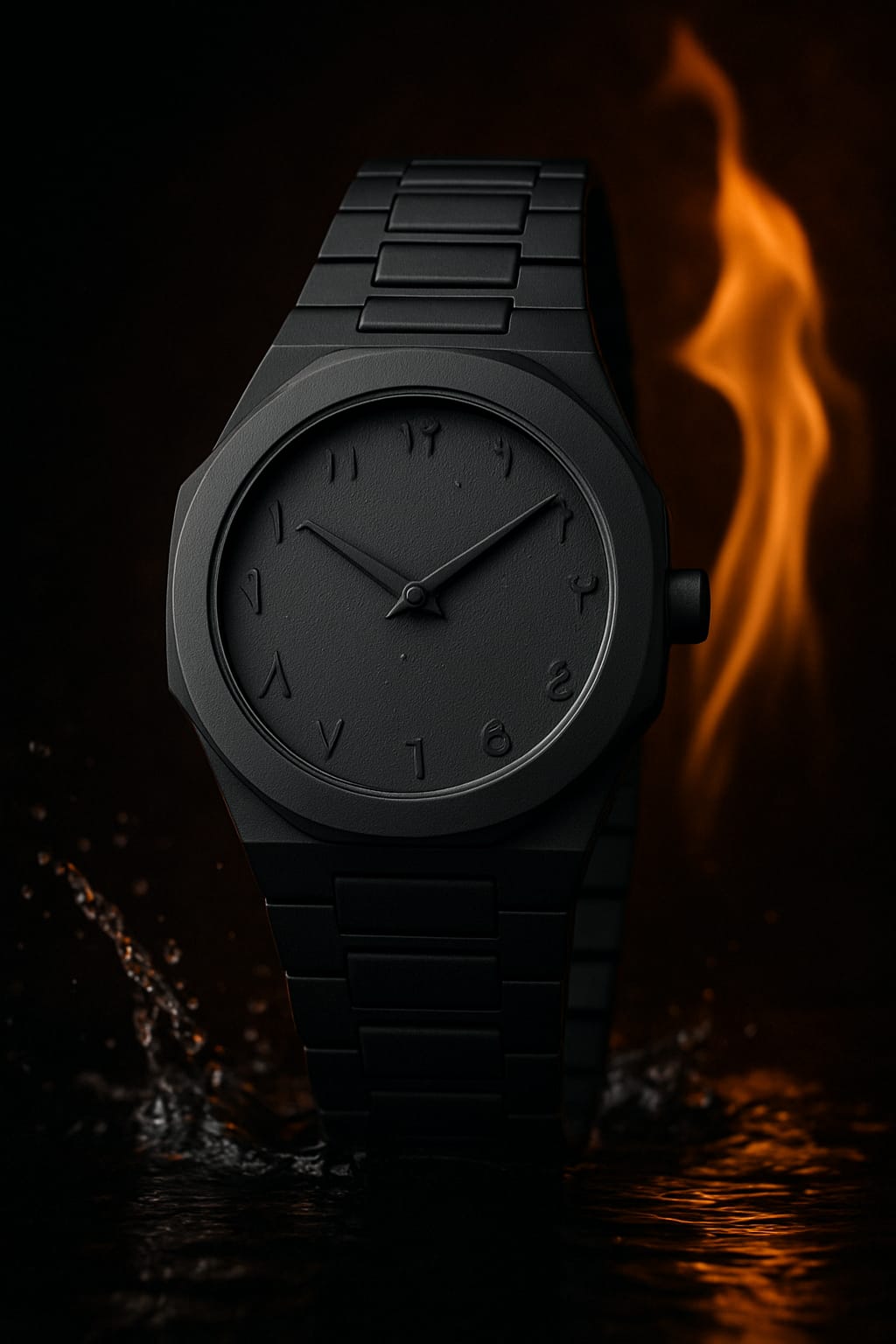Black Arabic Aura Watch