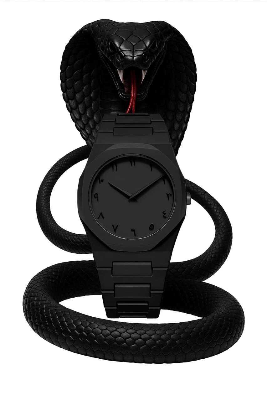 Black Arabic Aura Watch
