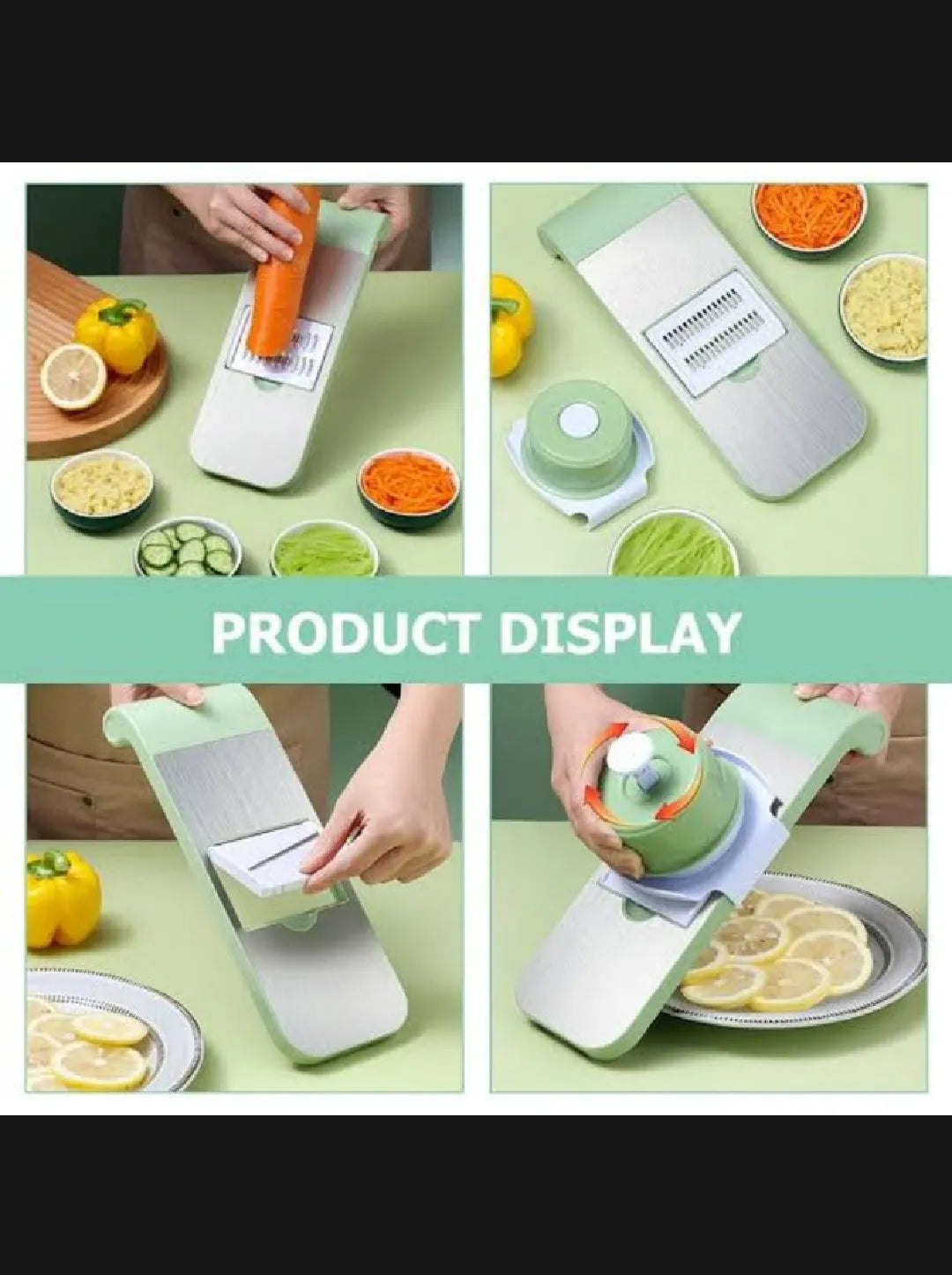 Stainless steel 5 in 1 vegetable cutter - Vegetable slicer Salad handheld chopper