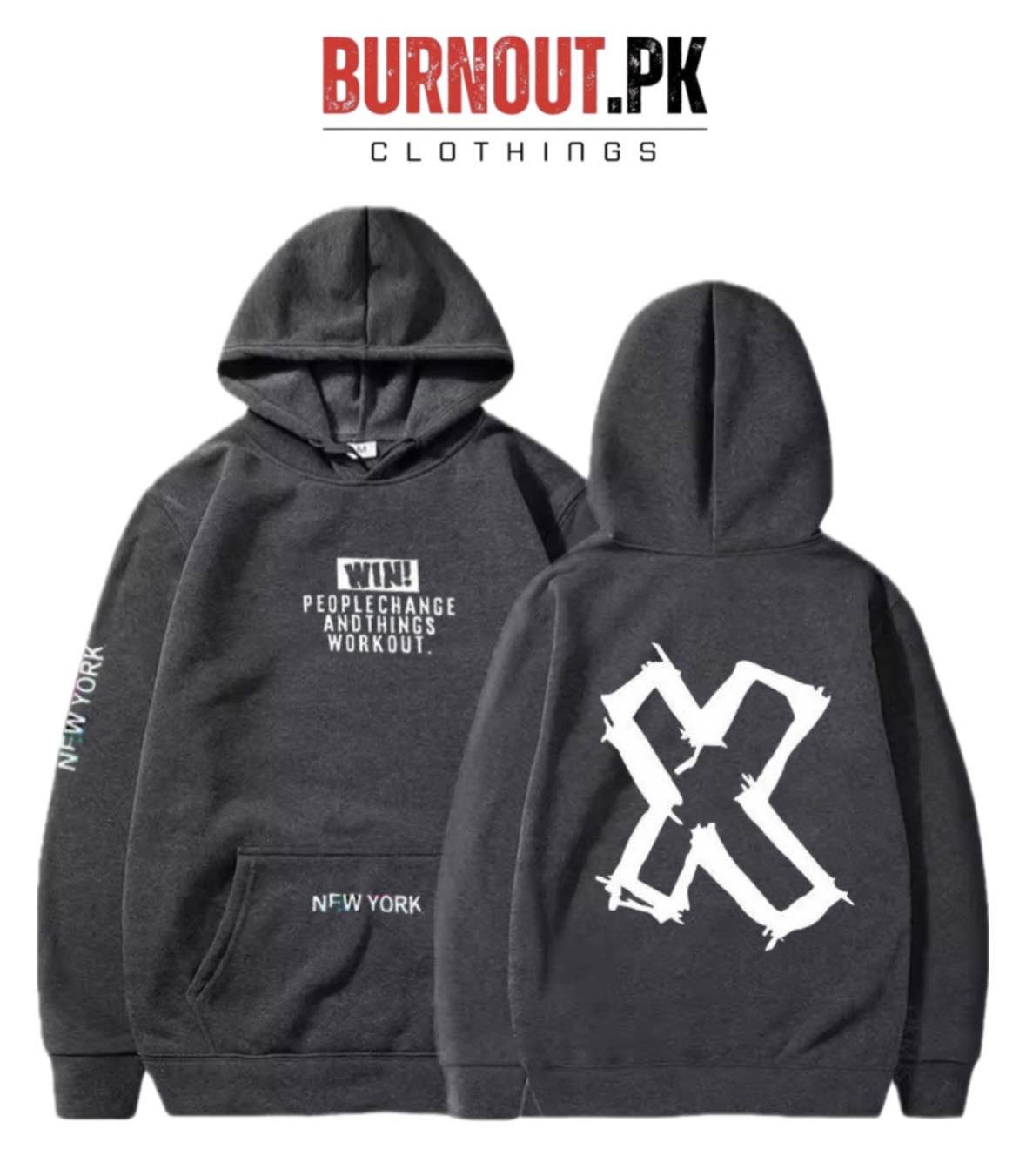 NEW TRENDY WINTER COLLECTION PREMIUM QUALITY WIN X FRONT BACK PRINTED HOODIES