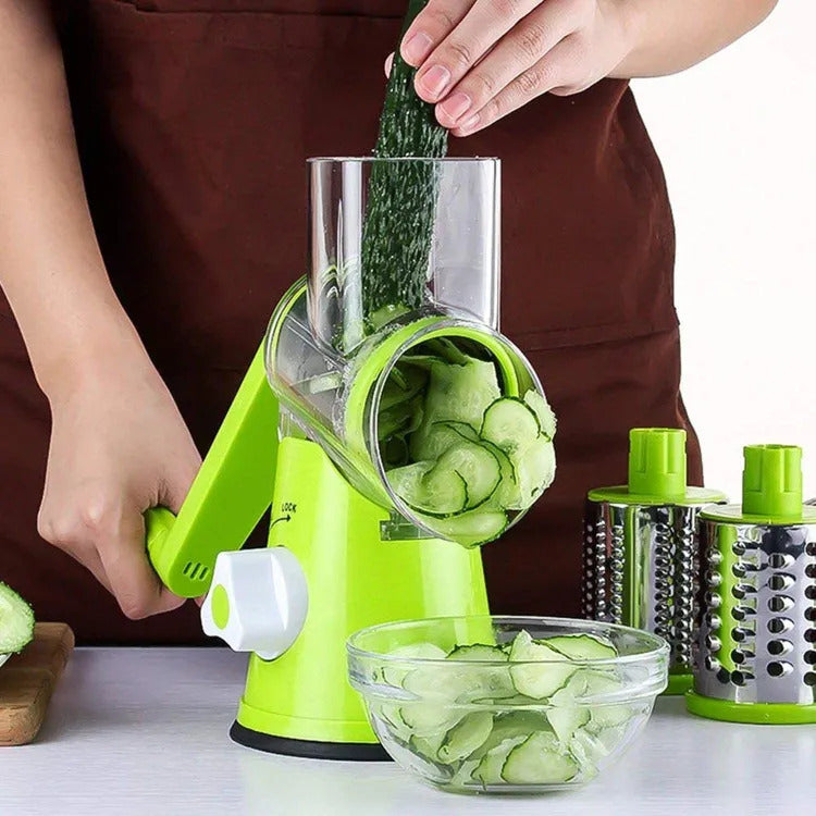 Manual Vegetable Cutter Slicer Round ,Grater,3 in1