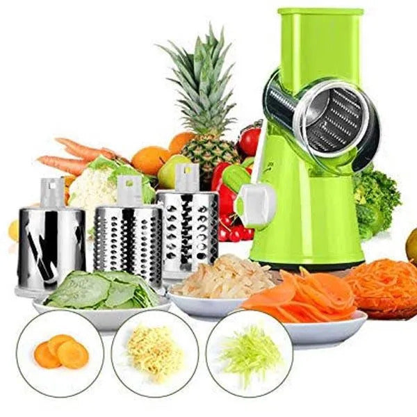 Manual Vegetable Cutter Slicer Round ,Grater,3 in1