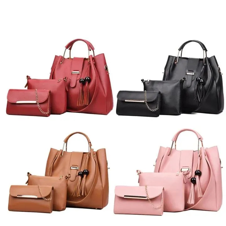 Womens Handbags with Long Shoulder with Ultimate Ladies Handbags Set 3 Piece Ladies