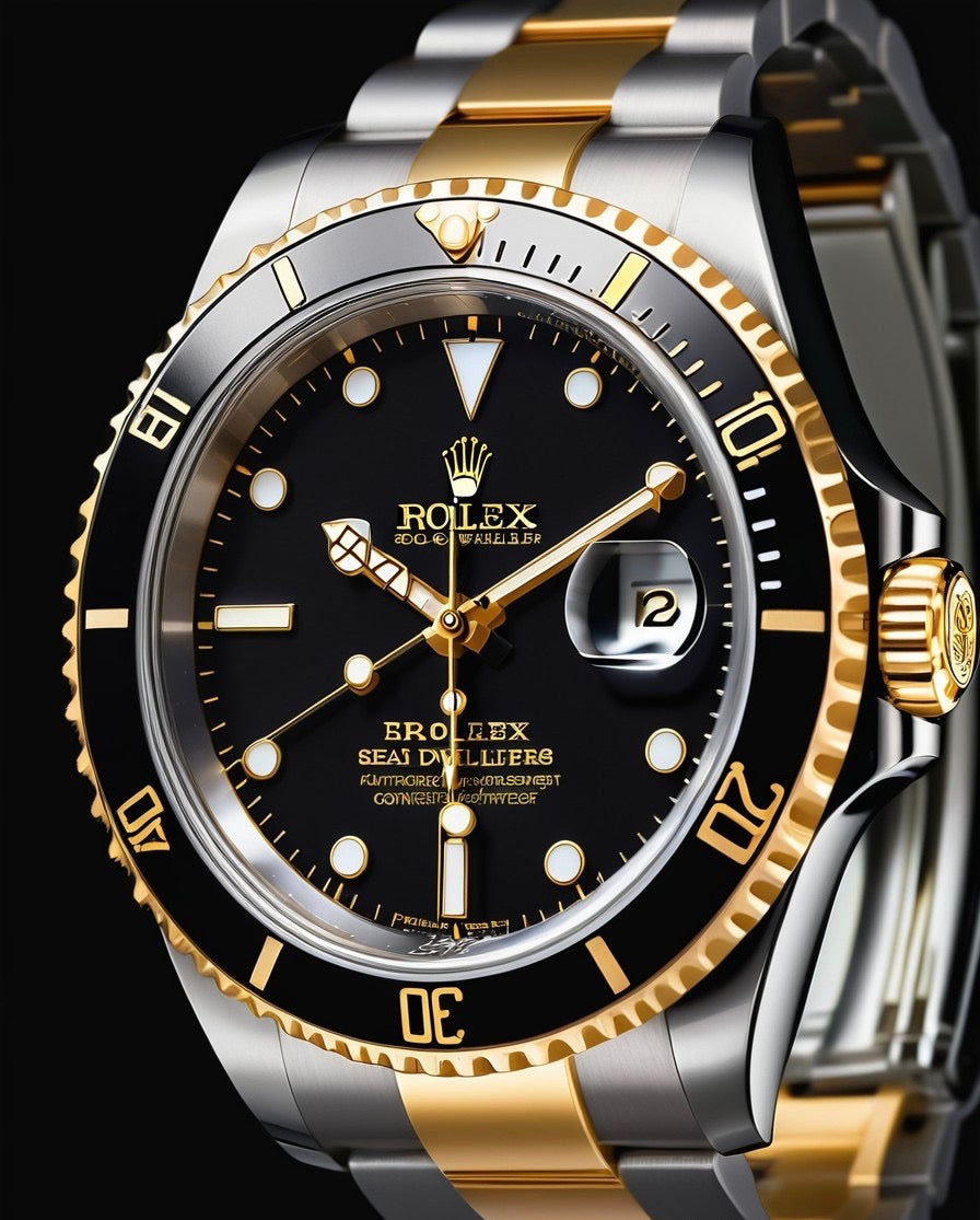 Rolex Submariner Luxury Black & Gold Colour